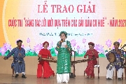 Trao giải cuộc thi "Sáng tác lời mới dựa trên các bài bản ca Huế" năm 2021