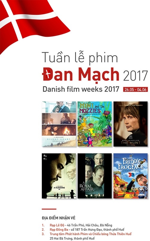 Chiếu phim Đan Mạch miễn phí cho khán giả Huế và Đà Nẵng