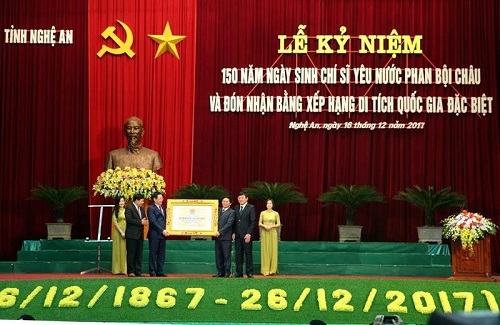 Khu lưu niệm Phan Bội Châu tại Nam Đàn – Nghệ An đón nhận bằng di tích quốc gia đặc biệt
