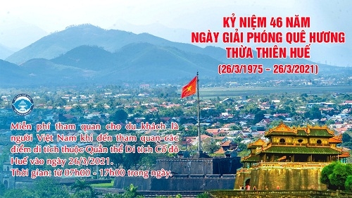 Miễn phí tham quan các điểm di tích Huế ngày 26/3