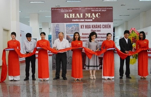 Trưng bày tranh ký họa về chiến trường miền Trung-Tây Nguyên