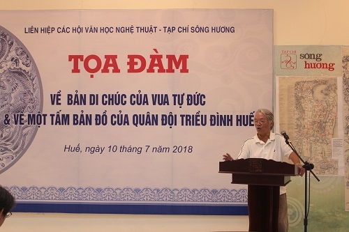 Tọa đàm về bản di chúc của vua Tự Đức & tấm bản đồ của quân đội triều đình Huế