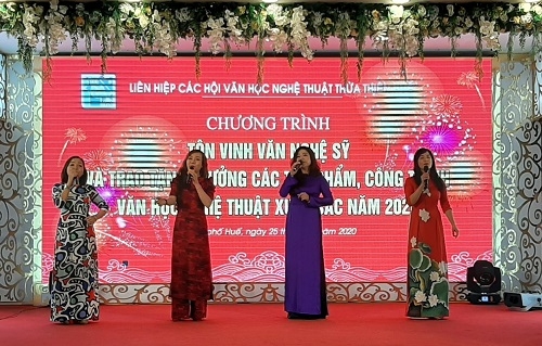 Tôn vinh văn nghệ sĩ và trao tặng thưởng các tác phẩm, công trình văn học nghệ thuật xuất sắc năm 2020