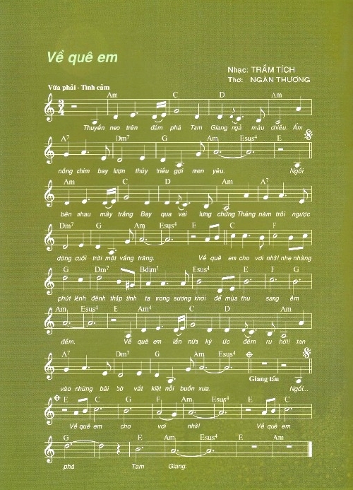 Ca khúc: Về quê em