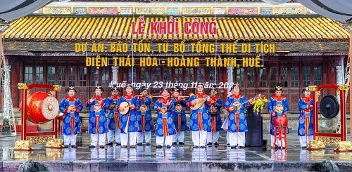 Khởi công dự án "Bảo tồn, tu bổ tổng thể di tích điện Thái Hòa" 