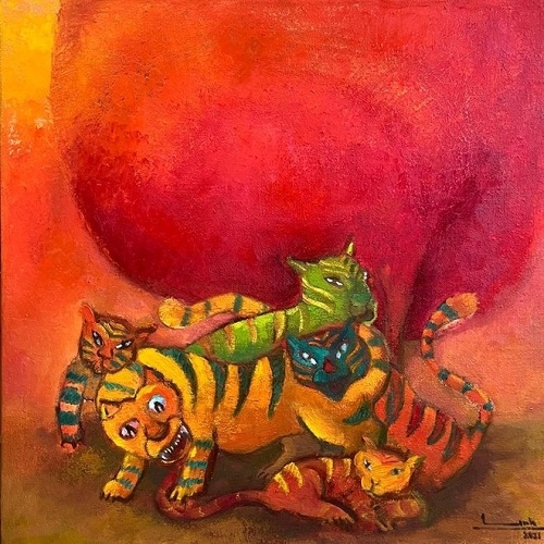 Thưởng lãm tranh Tết "Tiễn Sửu đón Dần" trên nền tảng số