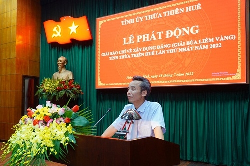 Phát động Giải Báo chí Búa liềm vàng tỉnh Thừa Thiên Huế lần thứ nhất năm 2022