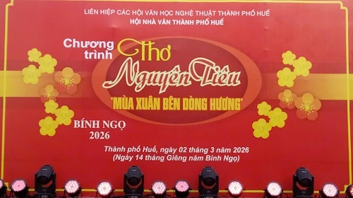 Đêm thơ Nguyên tiêu 2026 với chủ đề "Mùa xuân bên dòng Hương"